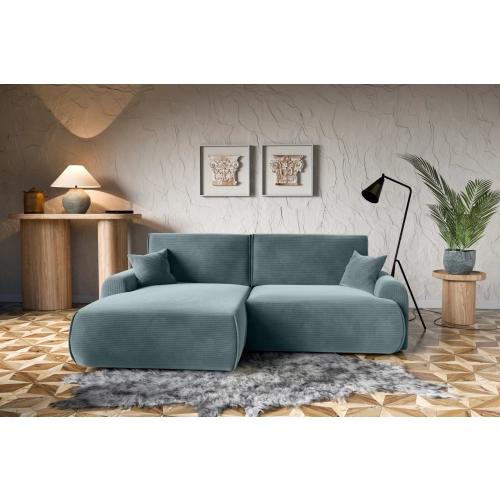 Narożnik z funkcją spania NABOO Tkanina Perla 45